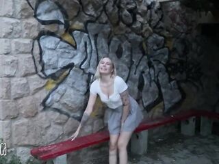 Ass plug, flashing, masturbation - public adventures by MIMI CICA