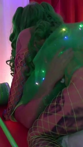Cock Crazed Clowns Fuck on Stage! Creampie