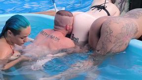 3 Naughty Friends Paying the Pool Owner on the Xerecard