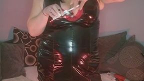 PVC SMOKING MILF USES LOVE EGG IN PUSSY