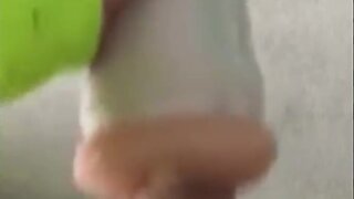 Big black cock solo masturbation with slime