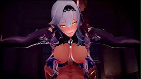 3D Big tits Firm Tits Breast Expansion sex Cowgirl POV Riding w/ Sound added