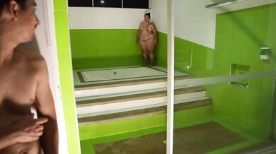 Hot shower blowjob with my latina neighbor’s perfect tits and ass
