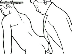 Black And white animated gay porn part