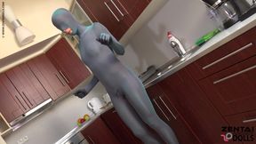 Alexa Chrystal private video after work in zentai