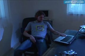 Computer nerd first time anal with dansk man