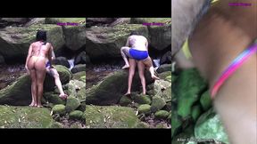 um passeio ao meio da floresta com rios e cachoeiras dana bueno e o lutador de mma allan guerra gomes tem momentos de puro prazer sexo e carinho completo