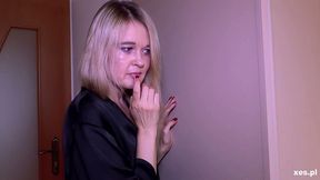 Black lingerie scene with squeaky hooker from XES.PL