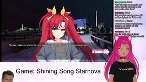 Petite VTuber LewdNeko Seduces in Shining Song Starnova Aki Route Anime