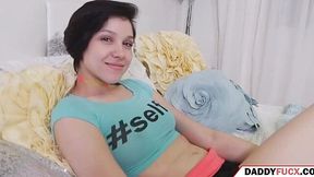 College Stepdaughter's POV Blowjob Gets Stepdad Hard and Horny