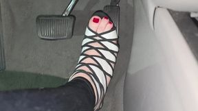 Evalynn highway driving in heels (top view)