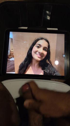 Big-dicked Indian dude gets a facial from his desi girlfriend
