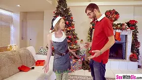 Stepbro Gifted Skirt And His Dick To Stepsis For The Christmas With Angel Smalls