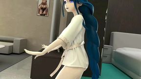 shogun raiden dancing hentai genshin impact blue hair