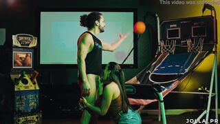 Stunning Hispanic mom Jolla gets fuck while shooting hoops at