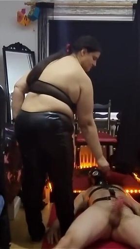 Hot Wax Dripping on Spanked Pussy - Mature Slut Craves More Heat