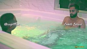 mowgli fucking camilo brown s ass bareback filling his mouth and swapping the cum in hot kiss