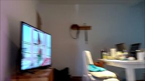 kellenzinha play masturbates until the neighbor cums