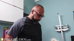 Succulent chocolate doctor solves a swollen ballsack with his bbc