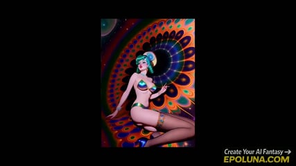 SFW Cosmic Champagne Shorty  ai generated