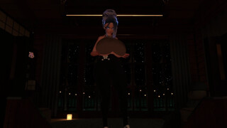 VR Milf expands her own breasts