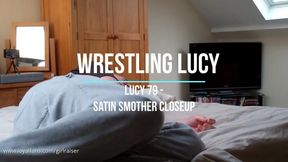 Lucy 79 - Satin Face-Squash for the Panty Sniffer - Close Up