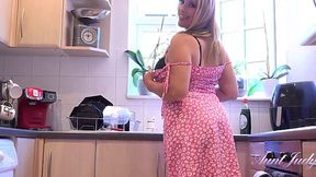 Busty BBW Housewife Charlie Gets Naughty in the Kitchen - POV Adventure