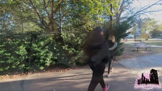 Dancer wants to show his moves to hottie in the park