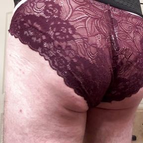 Cumshot in panty and corset