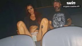 Cuckold takes wife to porn cinema for the very first time!