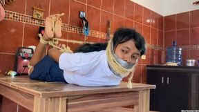 She Really Need The Housesitting Job But First She Must Learn To Play Tie-Up Games!