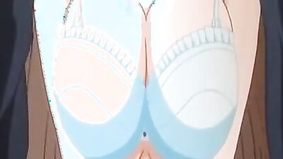 Nervous busty anime chick gets creamed by dirty professor's hard cock