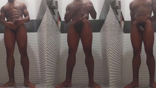 Toned Temptation's soapy bathroom is a total breeding ground for hard cock