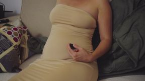 Belly sounds stuffed in a dress
