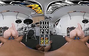 VIRTUAL PORN - Bess Breast Learns How To Play Drums & Playing With A Dick At the Same Time