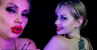 You Will Not Be Able the Double Splendor! 2 Pairs of Red Lips, Each of Which, in Its Own Way, Pulls You Into Their Net