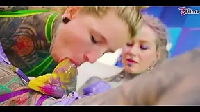 German Dirty Talk Lesbians Play Rough � Spanking, Spit-Covered Strap-On Deepthroat & Hard Pussy And Ass Fucking