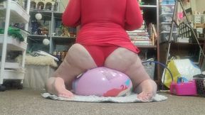 New Pink Princess Beach Ball :: Red Bodysuit (with modesty skirt)