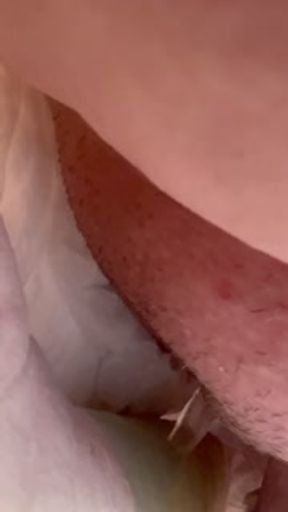 Peeing my diaper POV from inside!