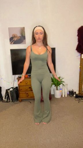 Slutty British College Teen Striptease