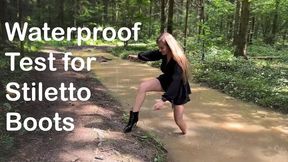 Wet High Heels Boots, Waterproof Test for High Heels Boots, Muddy Boots, Wet White Socks