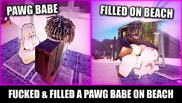 Met a sexy PAWG babe at the beach, they had some fun in Roblox game! She