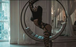 Sanktor MILF Striptease Dancer Masturbates in Red Harness