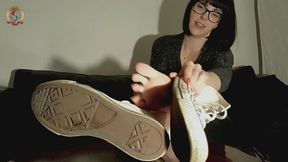 British Foot Goddess Humiliates You With Her Sweaty Post Gym Feet