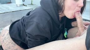 Amigo NECESITO Verga YA! Te la puedo Chupar Ac&aacute_ en la TERRAZA? - CREAMPIE