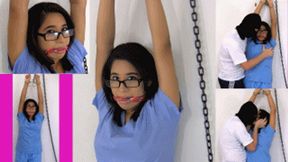 Sperm bank nurse eRica is chained up and spanked!