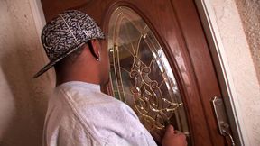 Skinny blonde with flat tits gets her BBC with ending on tits