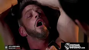 Horny Bottom In Mouth & Ass Dominated By Tatted Studs