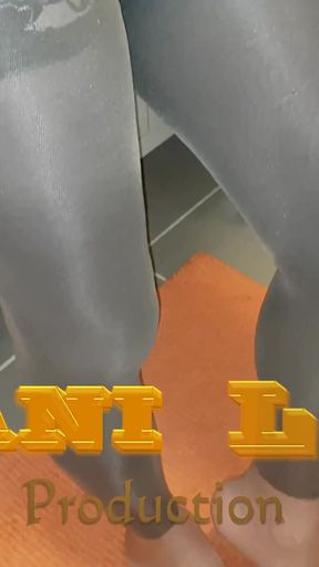 Dani_leg Layered Her Sexy Legs in Tan Pantyhose and Stayup Stockings