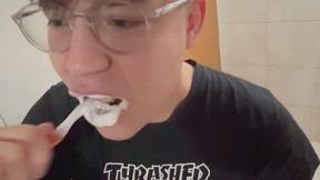 My intimate Routine: Hand and Mouth Up Close and imperfect hand